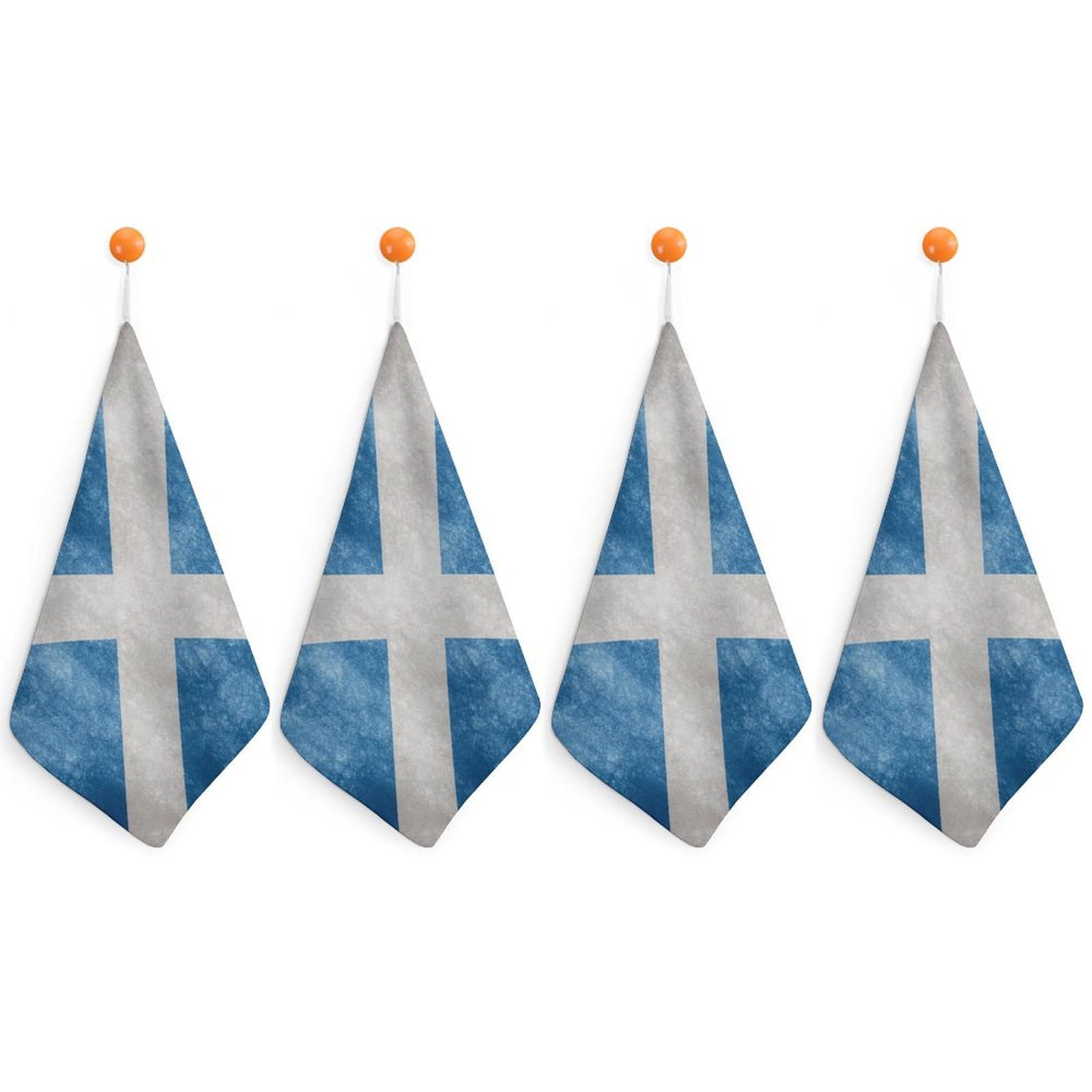 CGSBNGHA Vintage Scotland Flag Hand Towel Hanging Face Towels Cleaning Cloths Handkerchief for Bathroom Kitchen
