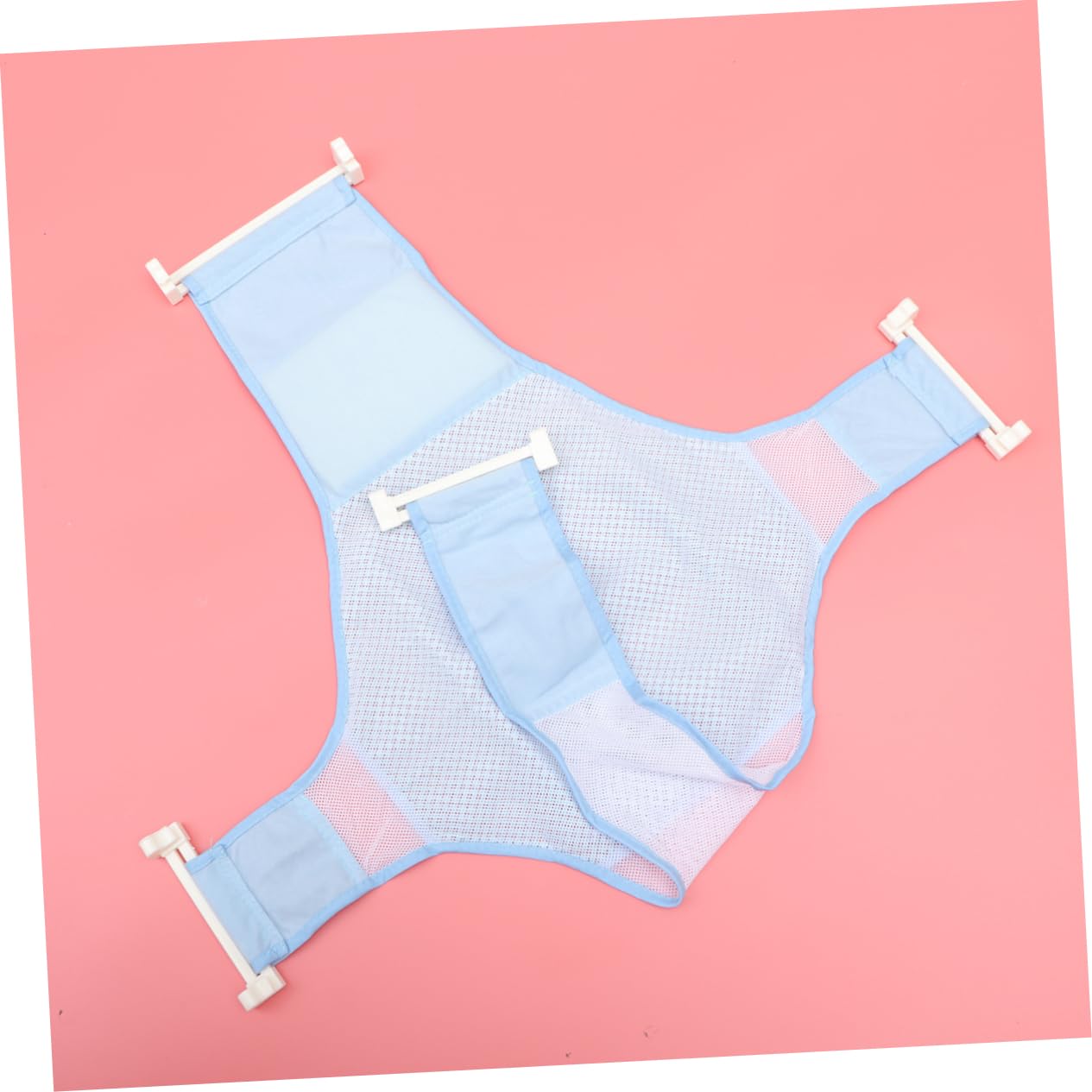 KOMBIUDA 1PC Adjustable Bath Seat Support Net Non Slip Blue Bathing Mesh for Newborns Comfortable and Secure Shower Multi Purpose Bath Supplies for Safe Washing