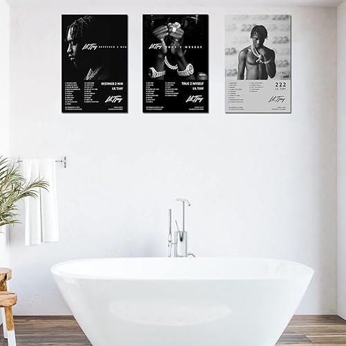 Miniatura 4 de Lil Tjay - Pósteres de edición limitada (juego de 3) sin marco de 8 x 12 pulgadas (7.9 x 11.8 in) decoración de dormitorio, oficina, habitación,