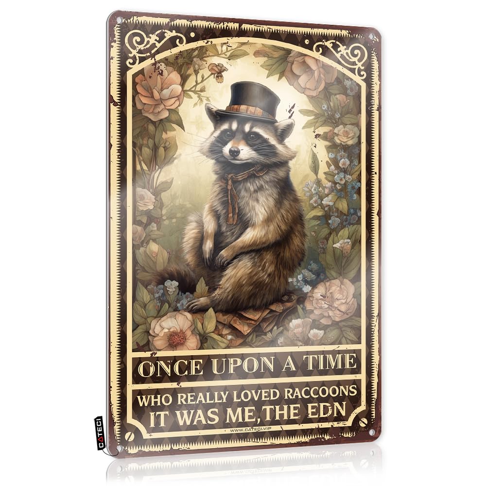 Decorations Neon Wall Decor | Once Upon A Time There Was A Girl Who Really Loved Raccoons Square For Pool Bar Home(30X40CM)
