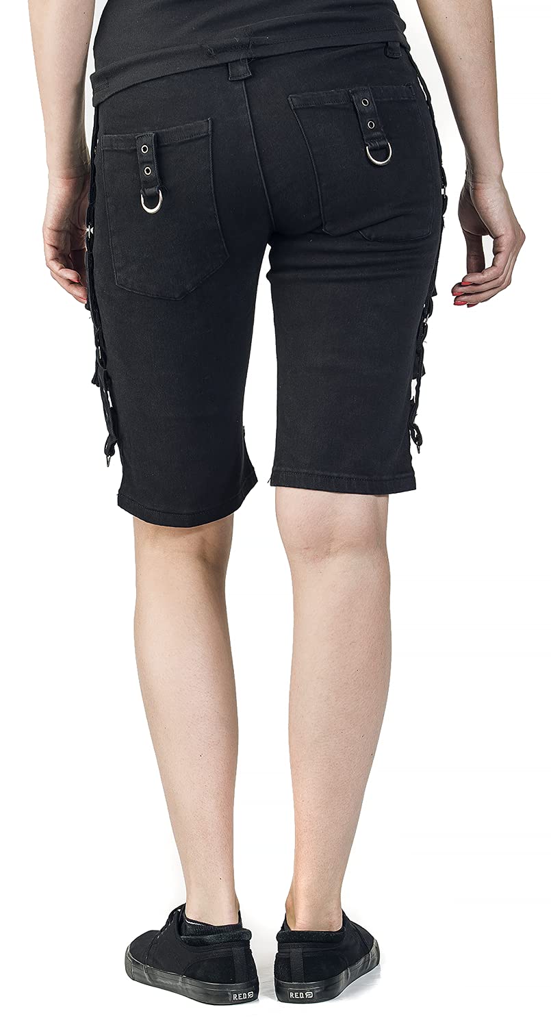 Fashion Victim Strap Shorts Frauen Short schwarz