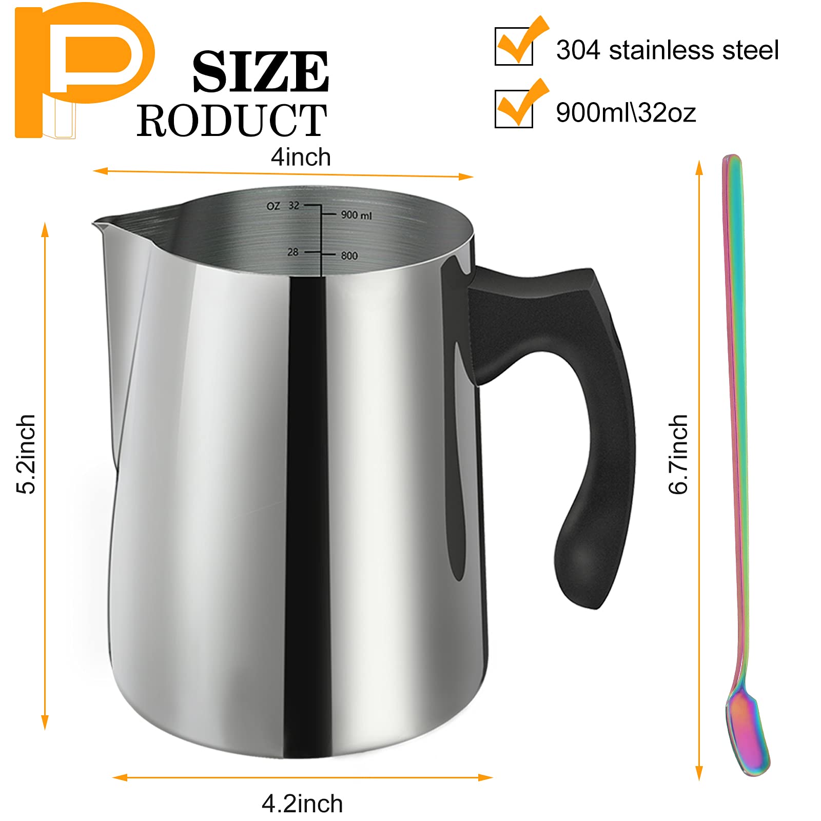 BBAXI Candle Making Pouring Pot, DIY Candle Making Kit Including 32oz/900ml Candle Making Pitcher, 2Pcs Candle Wicks Holder, 1Pc Trivet Mat and 1Pc Spoon...... - Image 2