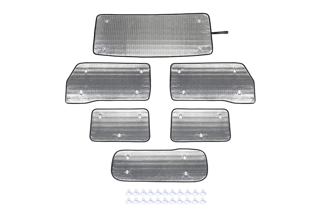 Pare-soleil pour pare-brise de voiture, protection solaire pour fenêtres pour Suzuki Jimny 2019-2024, ensemble de 6 visières mates, ensemble de pare-soleil de voiture
