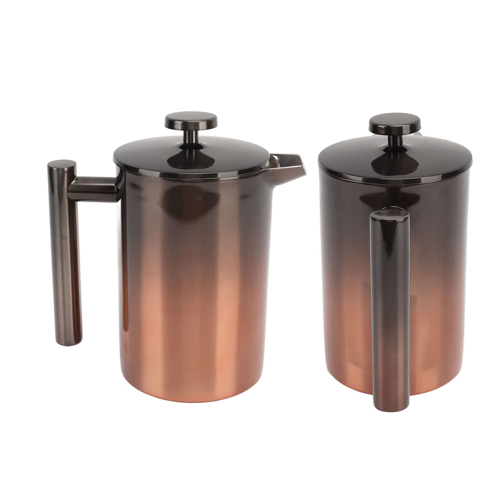 Cryfokt Macchina per tè e caffè French Press Resistente Alla Ruggine con Struttura a Doppia Parete per gli Appassionati di caffè Caldo, Acciaio Inossidabile 304 (800 ml)