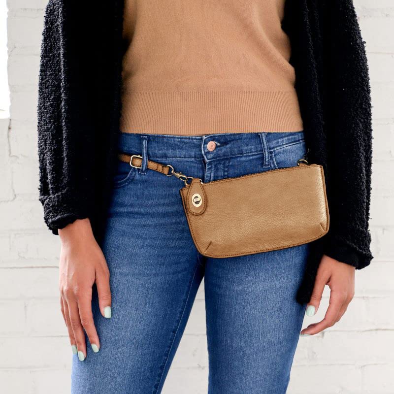 Image of Joy Susan Women's Fashion Purse Mini Crossbody Wristlet Clutch Handbag - Golden Oak