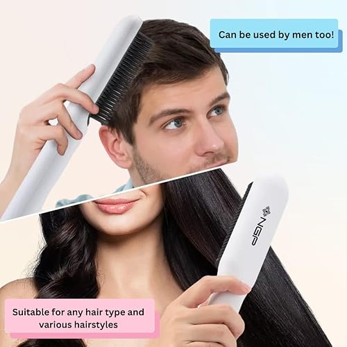 Miniatura 3 de NGP Cepillo alisador de pelo cepillo de aire de calentamiento rápido y caliente pantalla LED de hasta 446 F perfecto para salón profesional y hogar