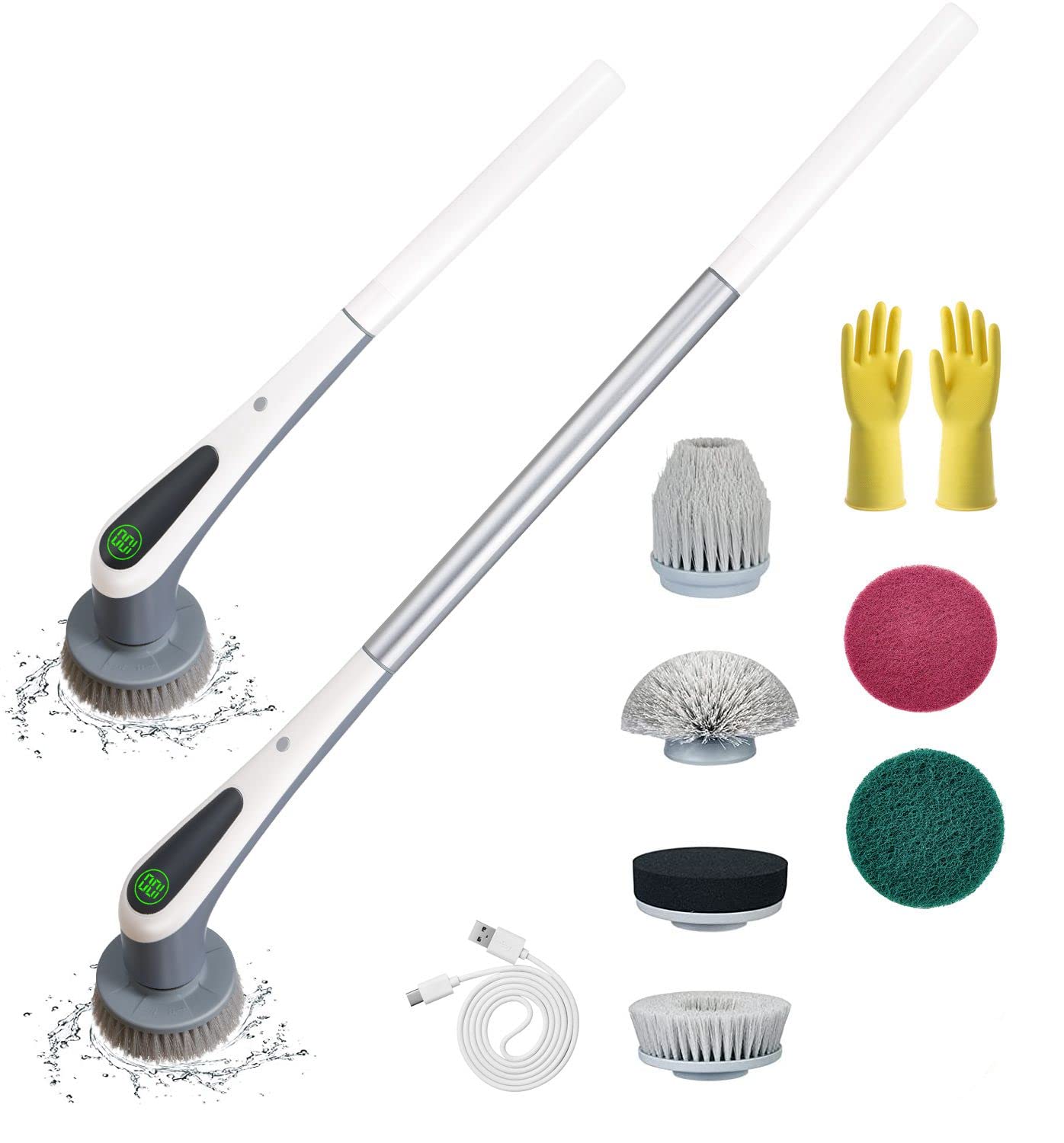 Electric Shower Scrubber Cordless Electric Spin Scrubber for Bathroom