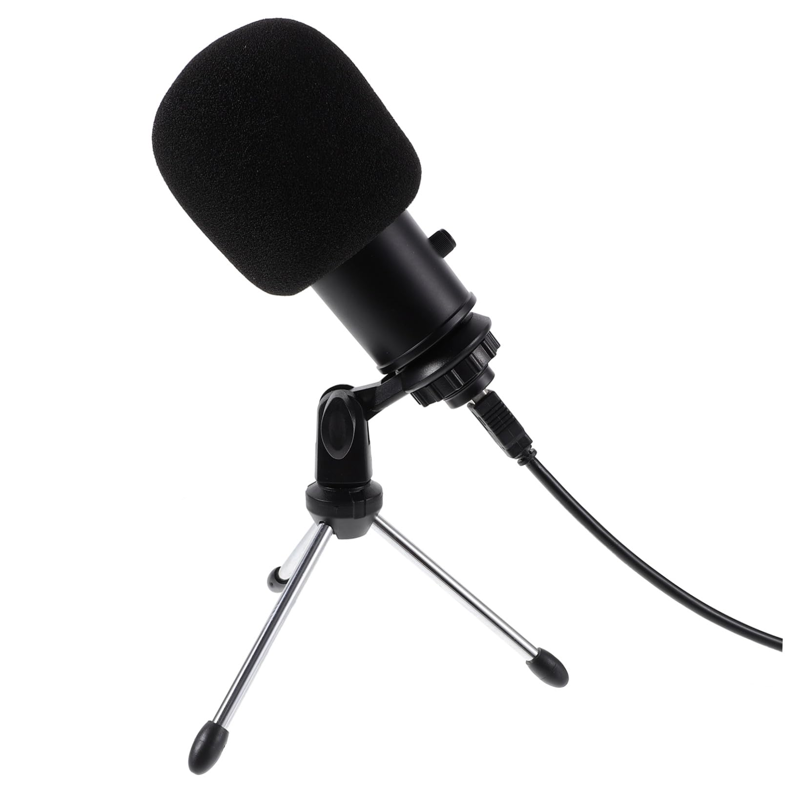 USB Kondensatormikrofon Satz mit Halterung Tragbares Nierenmikrofon für Konferenzen und Bühnenauftritte Schwarz aus Abs Frequenzbereich 20hz-20000hz Zufälliger Stil