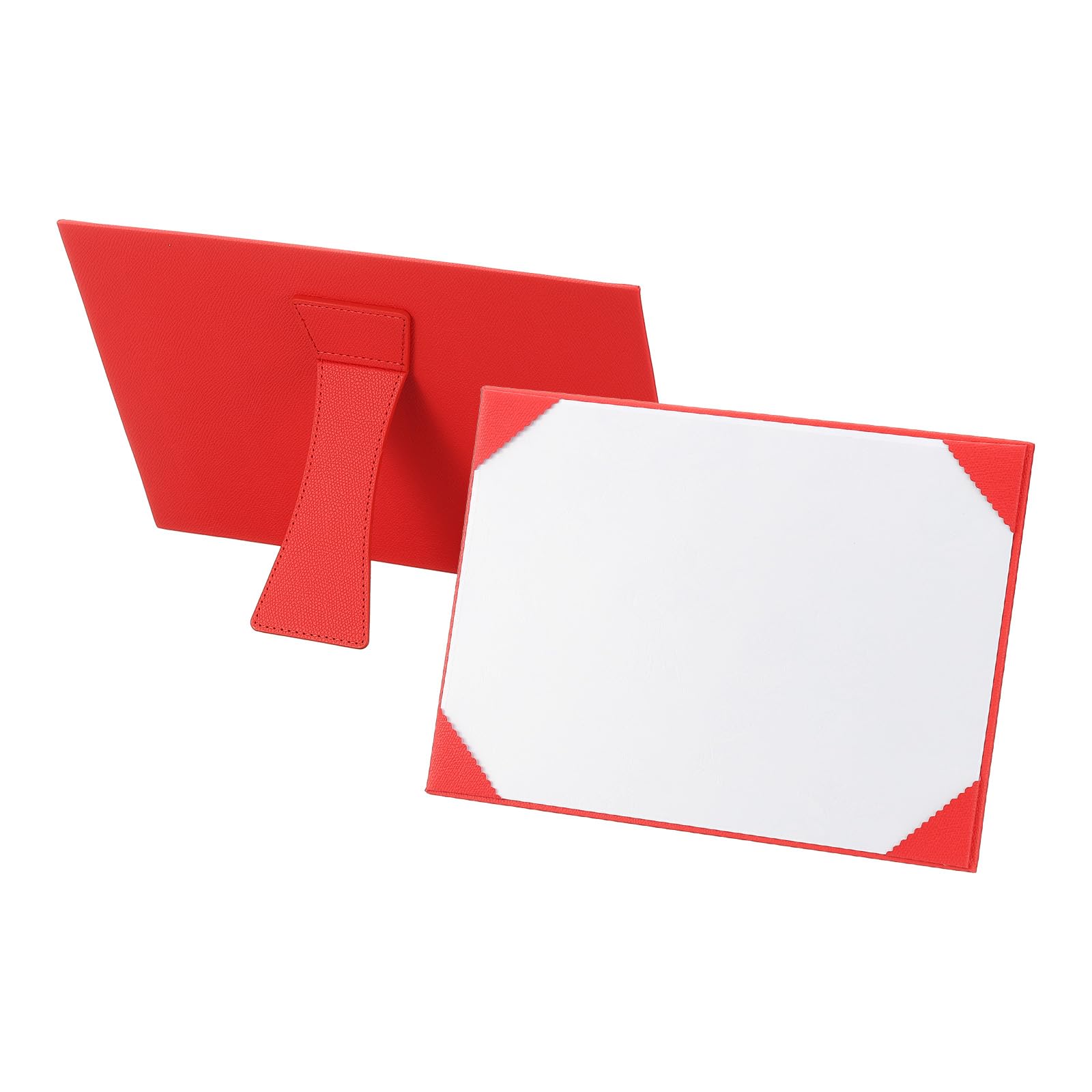 Porte-document 8.5x11 horizontal rouge avec support pour diplôme