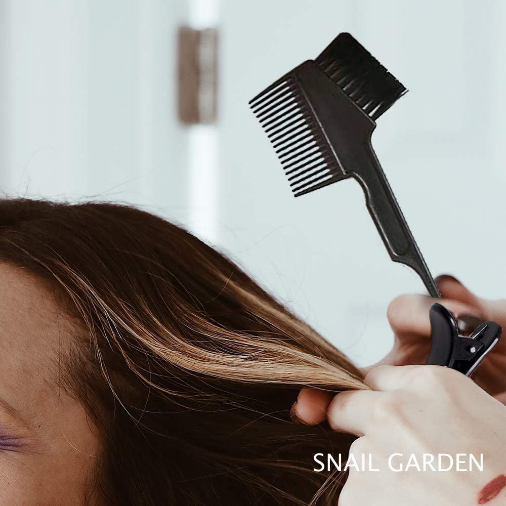 SNAIL GARDEN Kit Pro Coloration Cheveux 14 Pièces – Bonnet Méches Réutilisable, Bol Teinture, Pinceaux Professionnels, Cape de Protection & Accessoires Coiffure pour Salon, Décoloration, Balayage