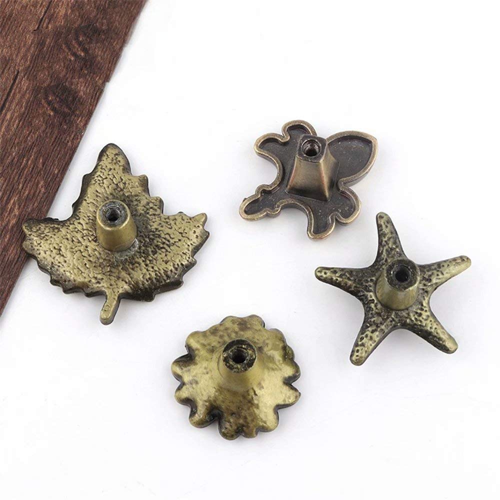20 pomelli in bronzo per mobili, vintage, creativi, crisantemo, pomelli per comò, pomelli per cassetti, armadio, maniglia per casa e ufficio (crisantemo)