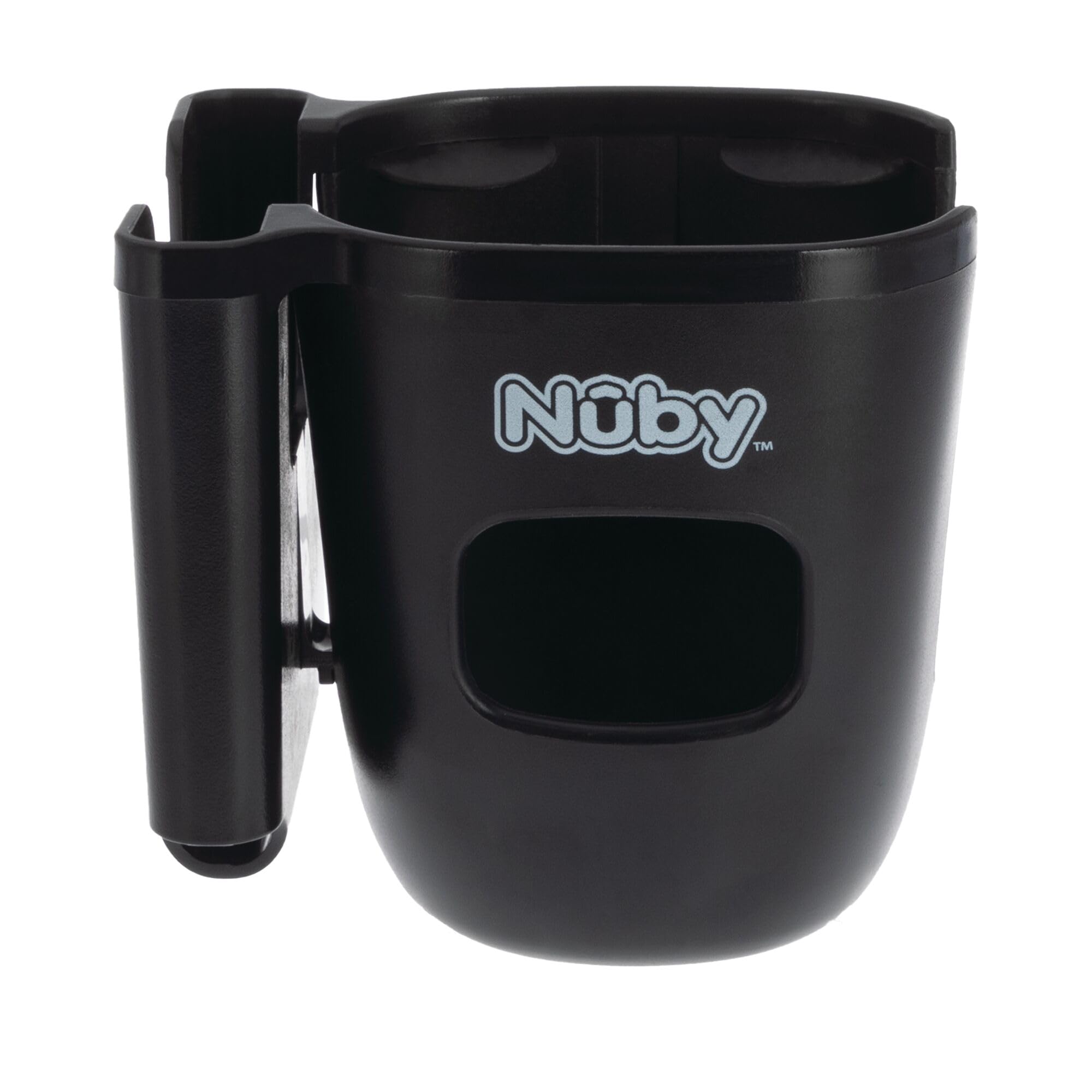 Nuby Buggy Cup Holder with Phone Holder | Universal Fit | Secure Attachment | 360° Rotation | Adjustable Position