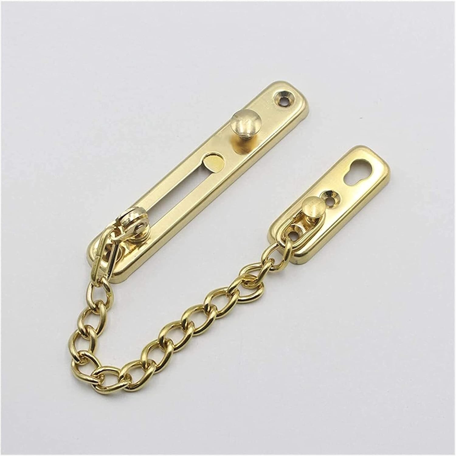 Door Chain Lock,Bolt Gate Latches,Latch Safety Limiter,Stainless Steel Door Chain Thick Buckle Security Lock Buckle Room Door Bolt Door Lock Buckle Anti-theft(Color : Silver) (Color : Gold) (Color : (