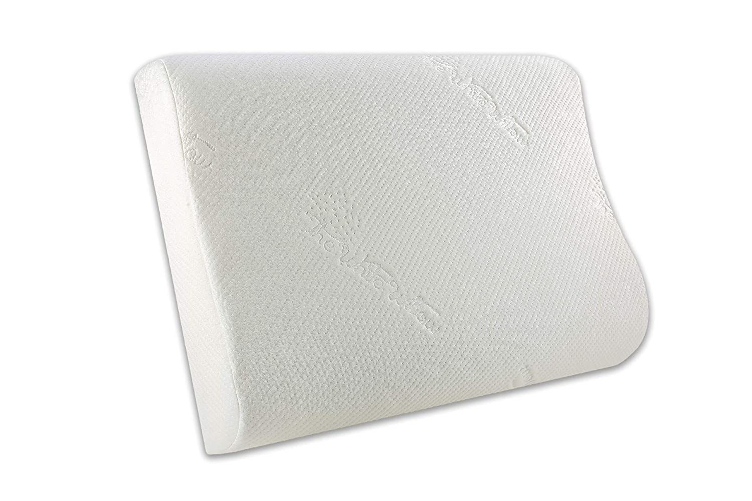 The White Willow Cervical Orthopedic Memory Foam Cooling Gel Queen Size Contour Neck Support Sleeping Bed Pillow (23" L x 14" W x 4" H) -Off White 1