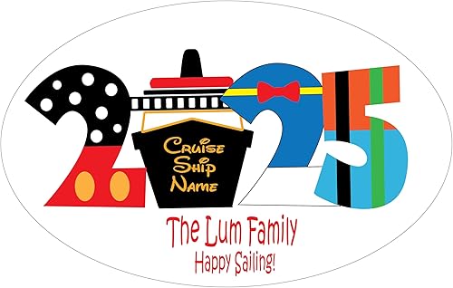 Magical World Choose Your Year Magnet Decoration Customized for your Stateroom Door on your Disney Cruise, Carnival, Royal Caribbean, etc