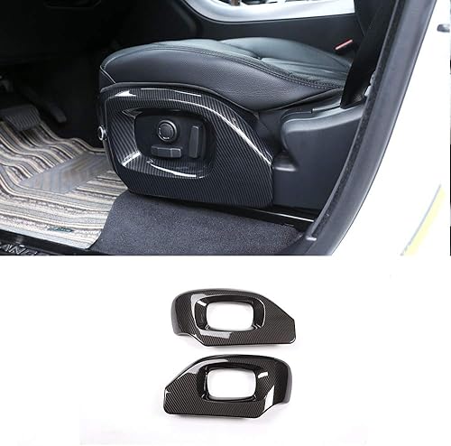 YIWANG Funda de marco para asiento interior de automóvil ABS estilo fibra de carbono, 2 piezas para Land Rover Range Rover Vogue 2013-2017, para