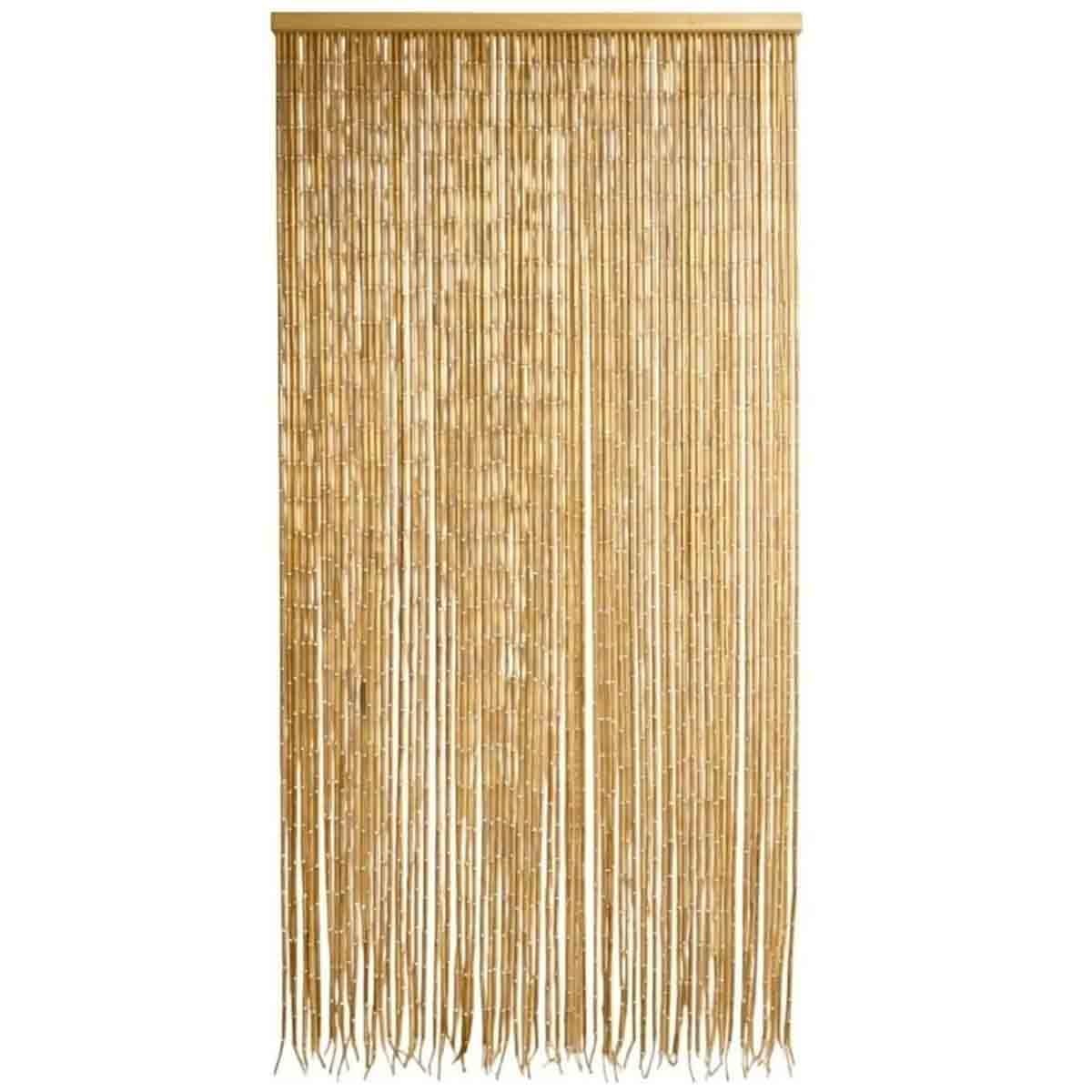 Doorway Wall Mounted Bamboo Beaded Door Curtain