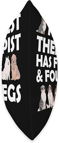 Miniatura 2 de Best Therapist Fur Four Legs Pet Dog Animal Therapy Lover Throw Pillow, 18x18, Multicolor