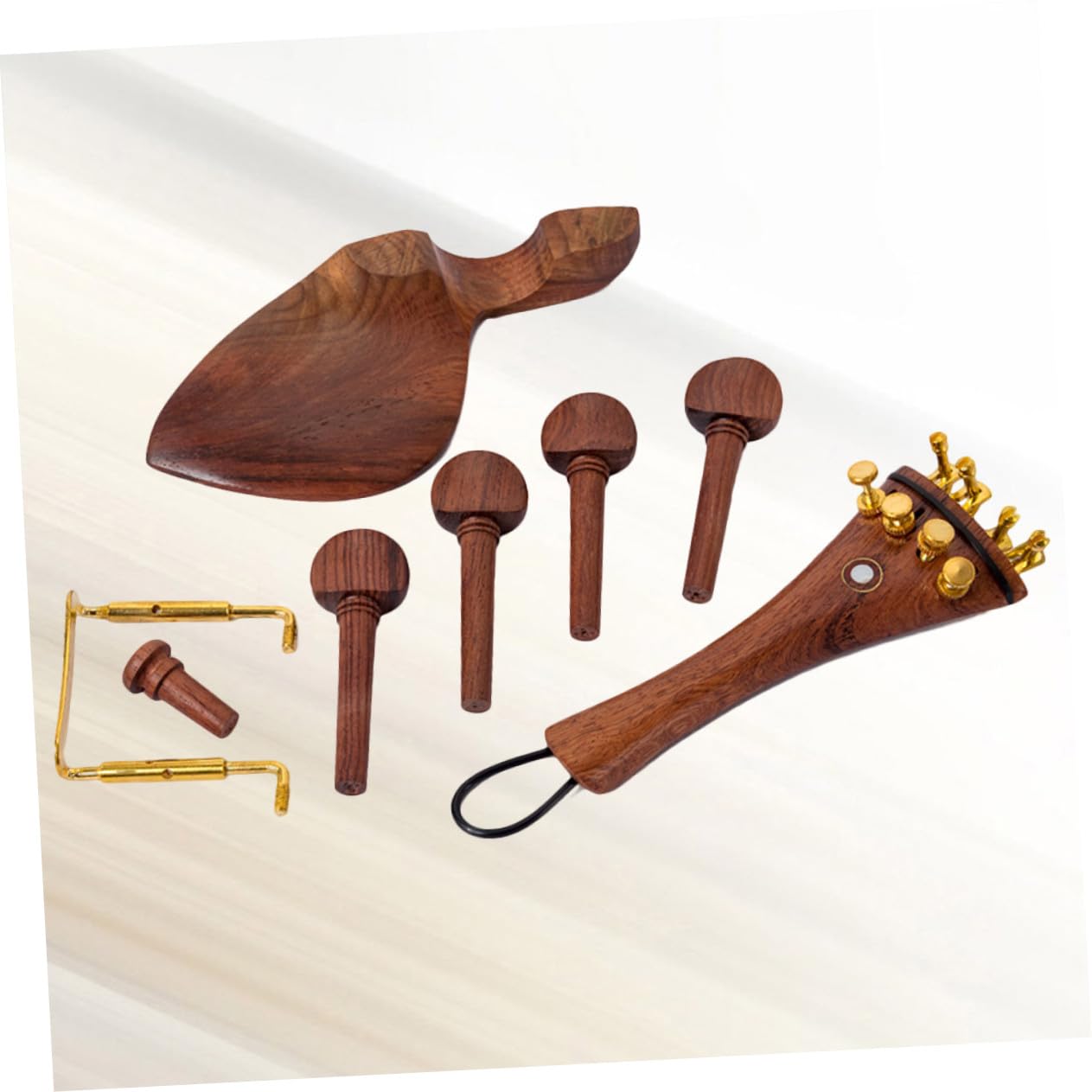 PRETYZOOM 15 piezas Accesorios para Violín de Clavijas Mentonera y Cordal Resistentes y Hechos Mano para Violines de Alta Gama