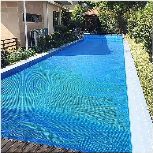 Cubierta solar de burbujas de 400 micras, impermeable, manta térmica flotante para piscinas largas (2 m x 5 m)