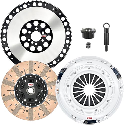ClutchMax PRO Performance Stage 3 Kit de embrague con volante Chromoly con cilindro esclavo compatible con Chevrolet Camaro 97-04 98-04 Corvette