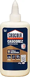 Cascola Cascorez Cola Madeira, Cola de madeira de Alta Resistência, Cola PVA Excelente Flexibilidade, Cola Cascorez Pronto Para Uso, 1x100g