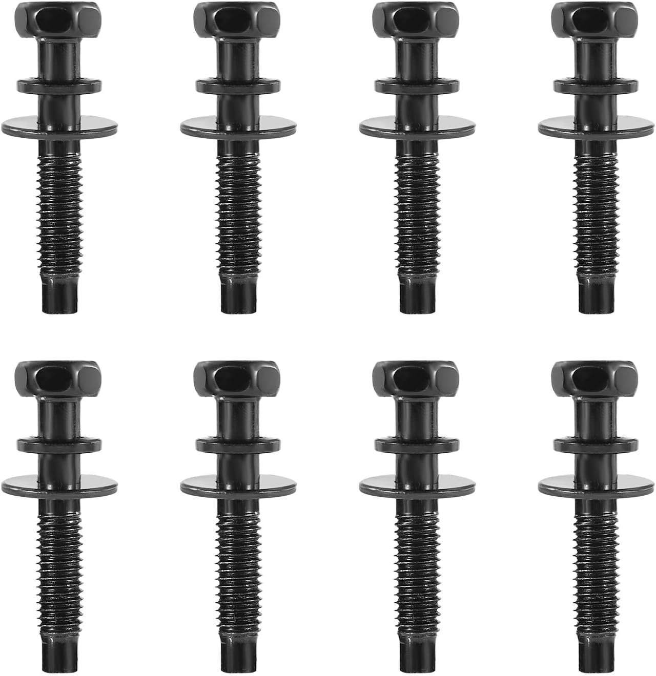 8pcs Air Filter Box Screws, Air Cleaner Fastener Replacement Part Number 90091P36000, Air Box Bolt Screws for Engine Air Filter Housing (Black)