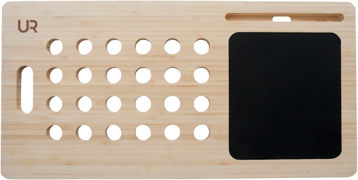 Eco-Friendly Lap Desk Laptop Tray ✮ Stability & Comfort Lapdesk, Mouse Pad Mat, Natural Cooling Pad, Phone & Tablet Holder ✮ Bamboo Laptop Table for Bed, Cushion PC Portable Desk Macbook 13 15 inch