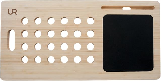 Eco-Friendly Lap Desk Laptop Tray Stability & Comfort Lapdesk, Mouse Pad Mat, Natural Cooling Pad, Phone & Tablet Holder Bamboo Laptop Table for Bed, Cushion PC Portable Desk Macbook 13 15 inch