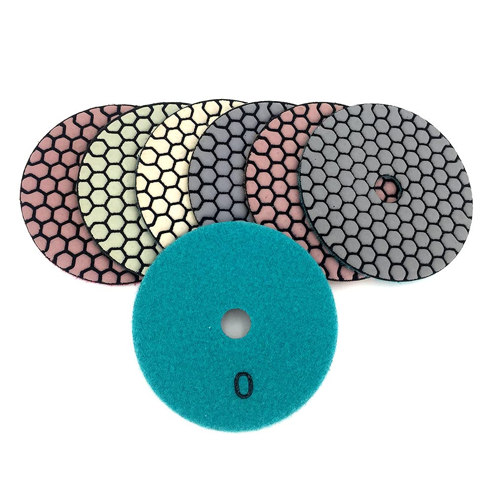 6 szt. 100mm sucha podkładka polerska 4 cale ostre diamentowe podkładki polerskie do granitowego marmuru tarcza szlifierska, 2