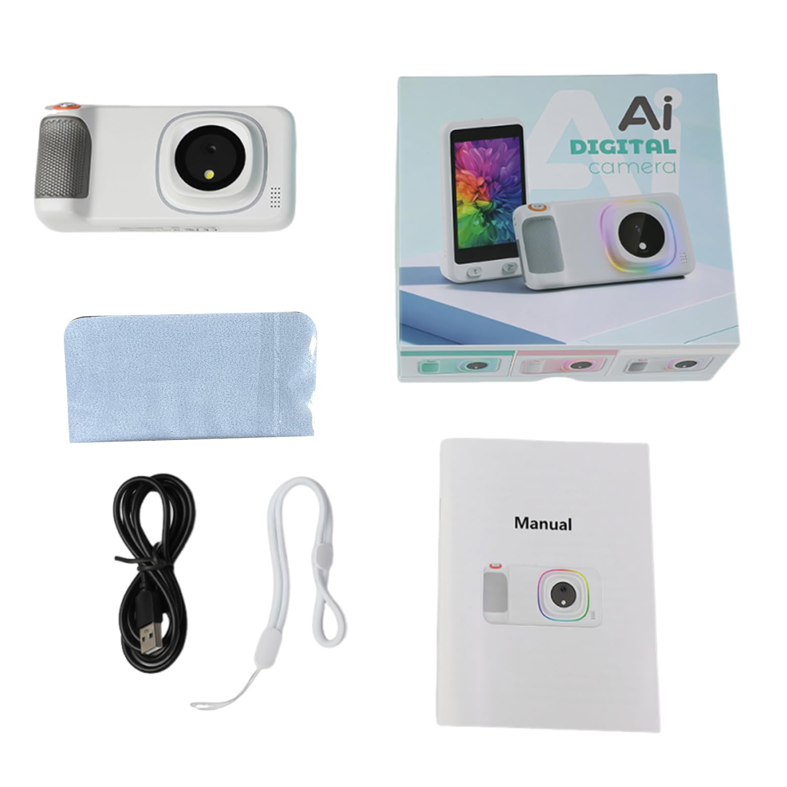 SUNGOOYUE Telecamera Wi-Fi da Esterno, Videocamere 13Mp Messa a Fuoco Automatica Touch Screen da 4 Pollici Effetti Ai Doppio Obiettivo per Fotografia Viaggi Vlogging Telecamera Wi-Fi da Esterno,