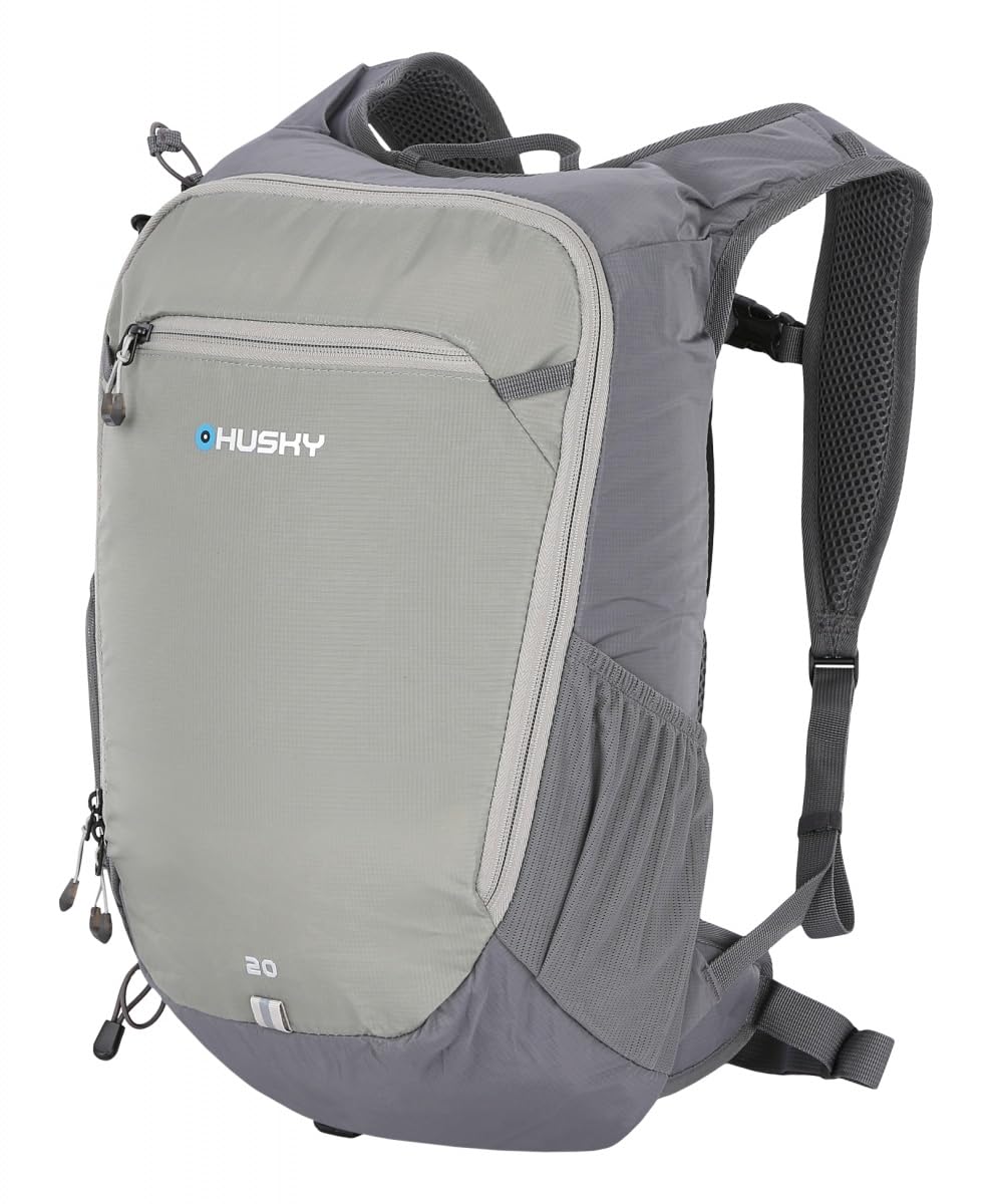 Husky Zaino da bicicletta da 20 l, leggero, robusto e impermeabile, con molto spazio, sistema di comfort e copertura antipioggia per ciclismo, trekking, escursionismo e viaggi
