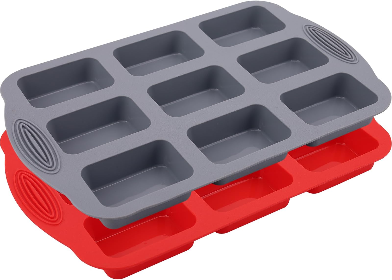 Baocuan2 Pack Silicone Mini Bread Loaf Pan Non-Stick Mini Muffin Pan For Mini Bread, Brownie,Muffin,Cheesecake & Chocolate