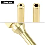 QWORK 4Pcs Pure Copper Glue Gun Nozzle Set - Glue Gun Nozzle Assortment Set, Gluegun Tips Replacement for Hot Melting Glue Guns Bore, 2.0x(34/50/70/100mm)+3.0x50mm