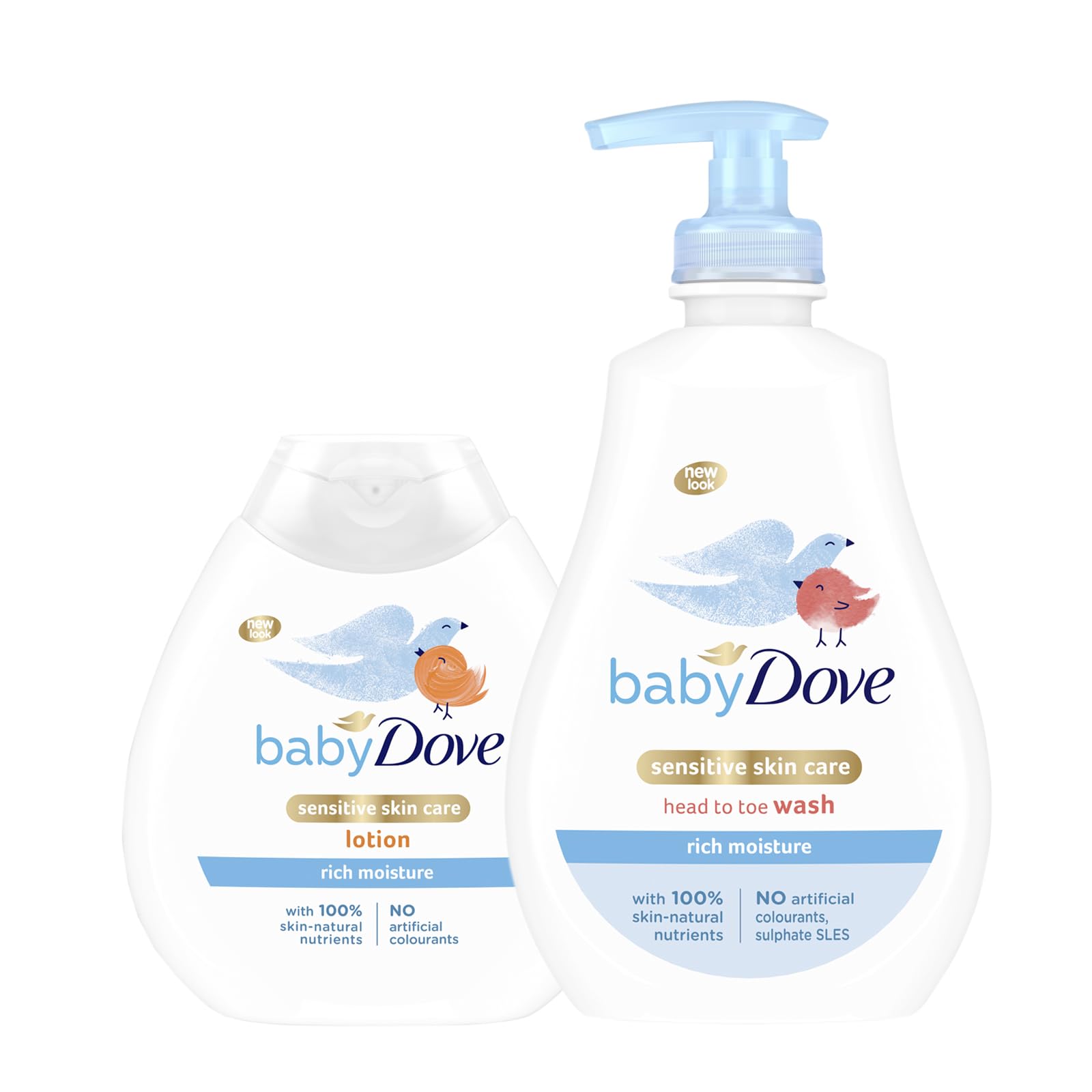 Head to Toe Wash & Body Lotion Combo Pack – Gentle Tear-Free Baby Wash (400ml) + Nourishing Lotion (200ml), for Soft, Moisturised Skin, Suitable for Newborns & Sensitive Skin