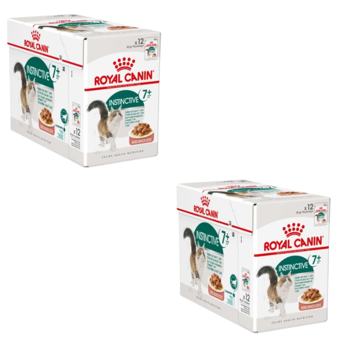 ROYAL CANIN INSTINCTIVE 7+ w sosie | dwupak | 2 x 12 x 85 g | pełnoporcjowa karma dla dorosłych kotów od 7 lat | dla wspierania witalności i zdrowia nerek