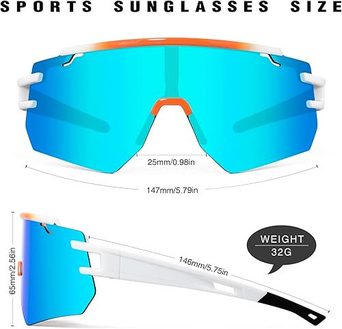 Miniatura 3 de Gafas de sol polarizadas de béisbol para hombres y mujeres, gafas de sol deportivas UV400, softbol, correr, ciclismo, MTB
