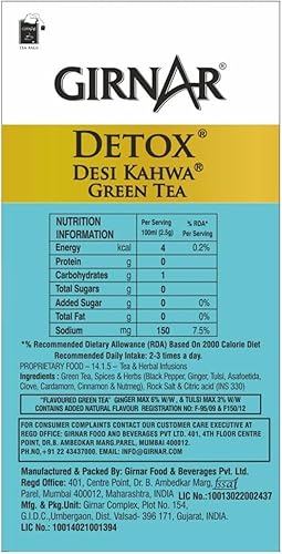 Miniatura 2 de Girnar Té verde Detox (36 bolsitas de té)