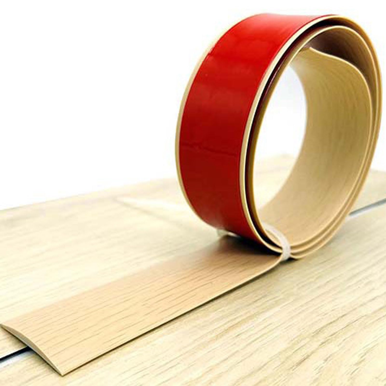 Afqboeqxy Maple Color Pvc Floor Transition Strip Self Adhesive Self Adhesive Floor Strip, 3.3Ft, Multicolor, Multiple Sizes, Tile Wood Laminate Gaps(,7.6Cm 3In/1M 3.3Ft)