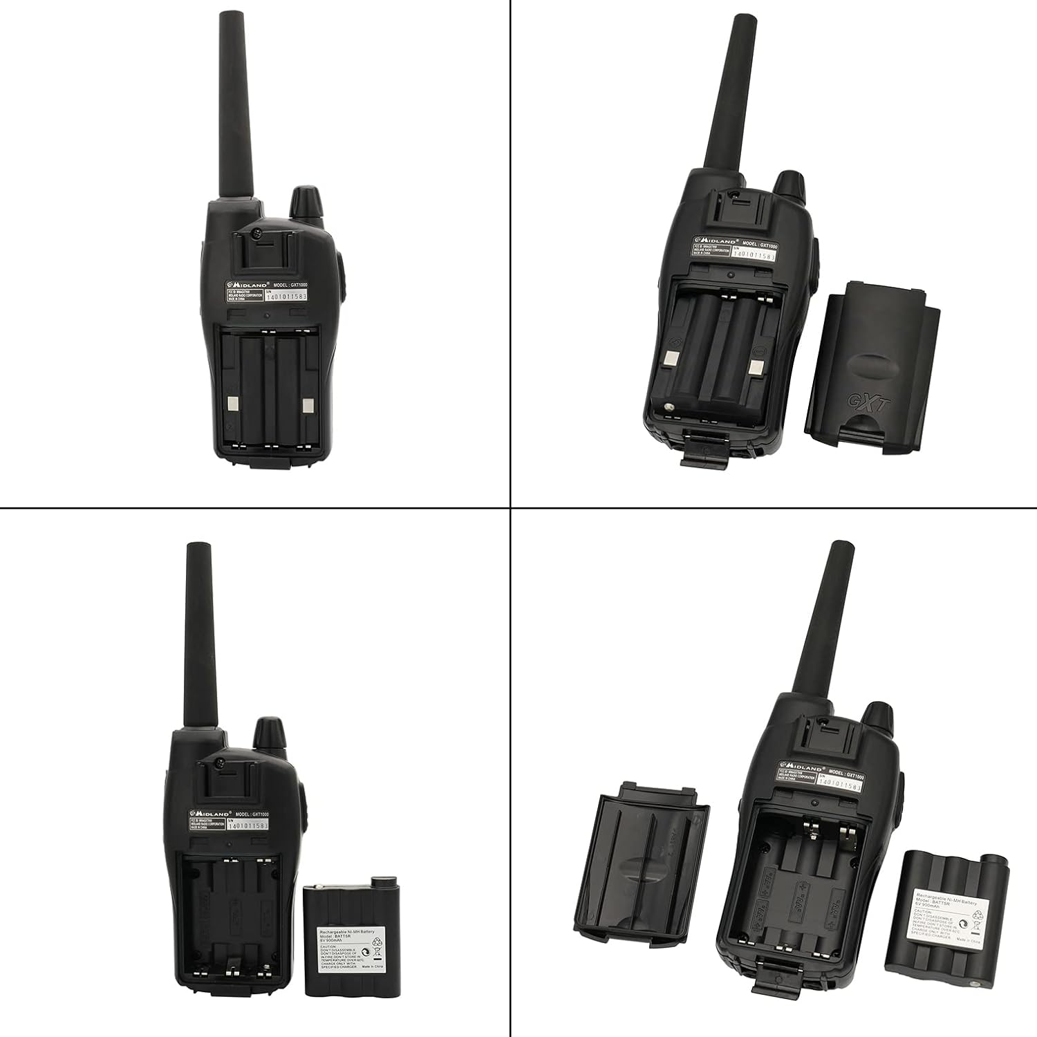 5Pcs 900mAh BATT5R Replacement Ni-MH Battery Compatible for Midland BATT5R AVP7 LXT210 GXT300 GXT325 GXT450 GXT550 GXT650 GXT700 GXT710 GXT850 GXT950 GXT1050 Radios