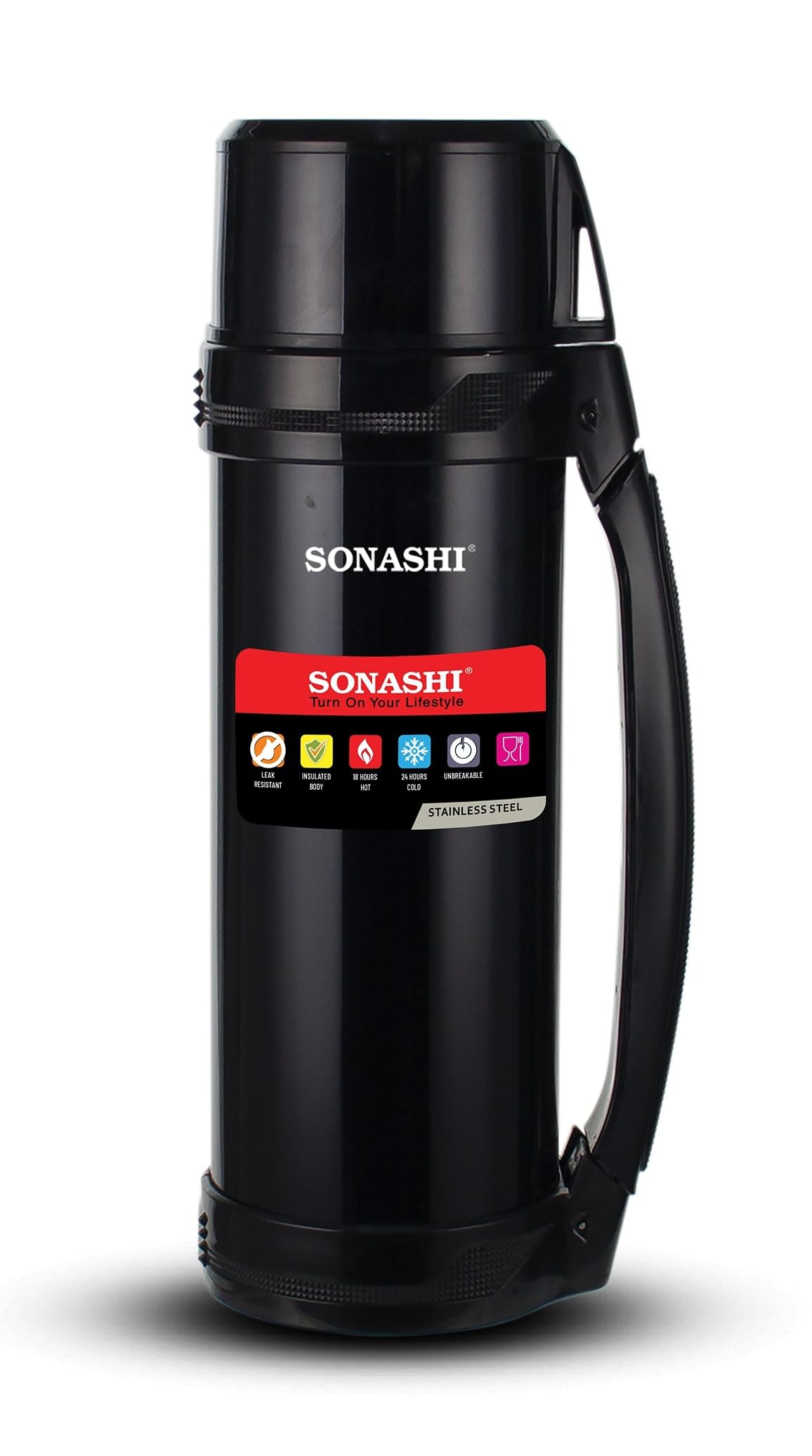 Hot And Cold 1.8 L Vacuum Flask SVF-1800 Black