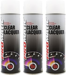 PROTOUCH 3x Promatic Clear Lacquer Spray, High Gloss Finish, 500ml, Fast Drying, Weatherproof, UV/Scratch/Impact Resistant
