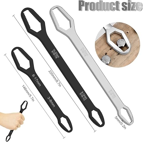 Miniatura 2 de 3 llaves Torx universales de doble cabeza llave autoajustada de 0315in a 0866in llave multifunción multiusos para montar al aire libre herramientas