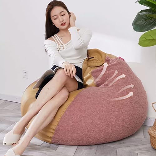 Miniatura 4 de PEKJI Puf suave y esponjoso, puf, sofá perezoso, tatami, sala de estar, balcón, silla de piso con relleno para ocio