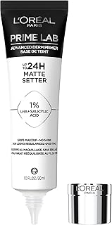 Lâ€™OrÃ©al Paris Prime Lab Up to 24H Matte Setter Face Primer Infused with Salicylic Acid to Grip and Extend Makeup with a No Shine Finish, 1.01 Fl Oz