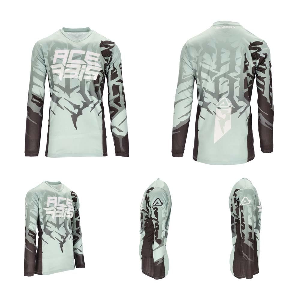 Acerbis MX J-Track 6 Maglia Motocross (Green/Black,L)