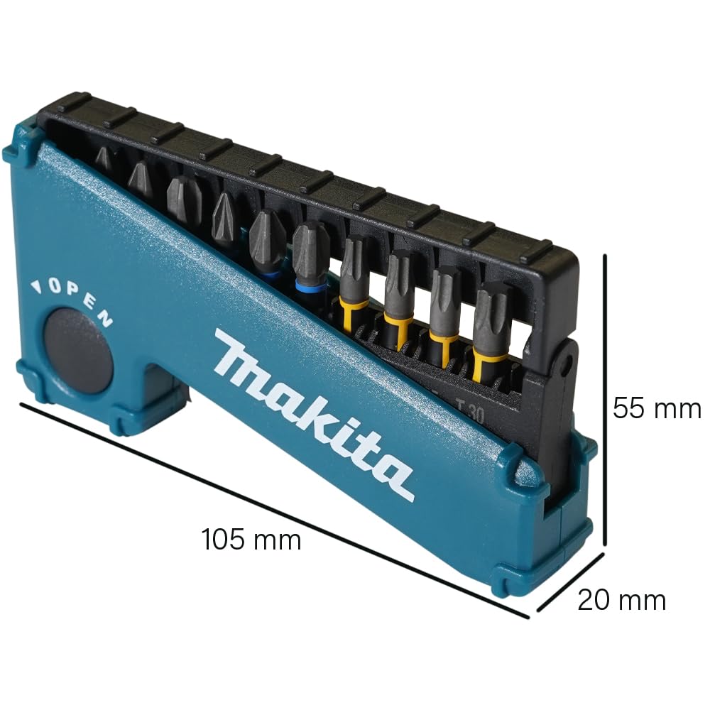 Makita - 拳王2317 Makita E-03567 Impace Premier 11 Piece Torsion Bit Set