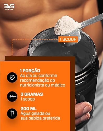 Creatina Monohidrata 3VS Nutrition - Aumenta ATP (Energia muscular) - Desenvolve musculatura - Aumen