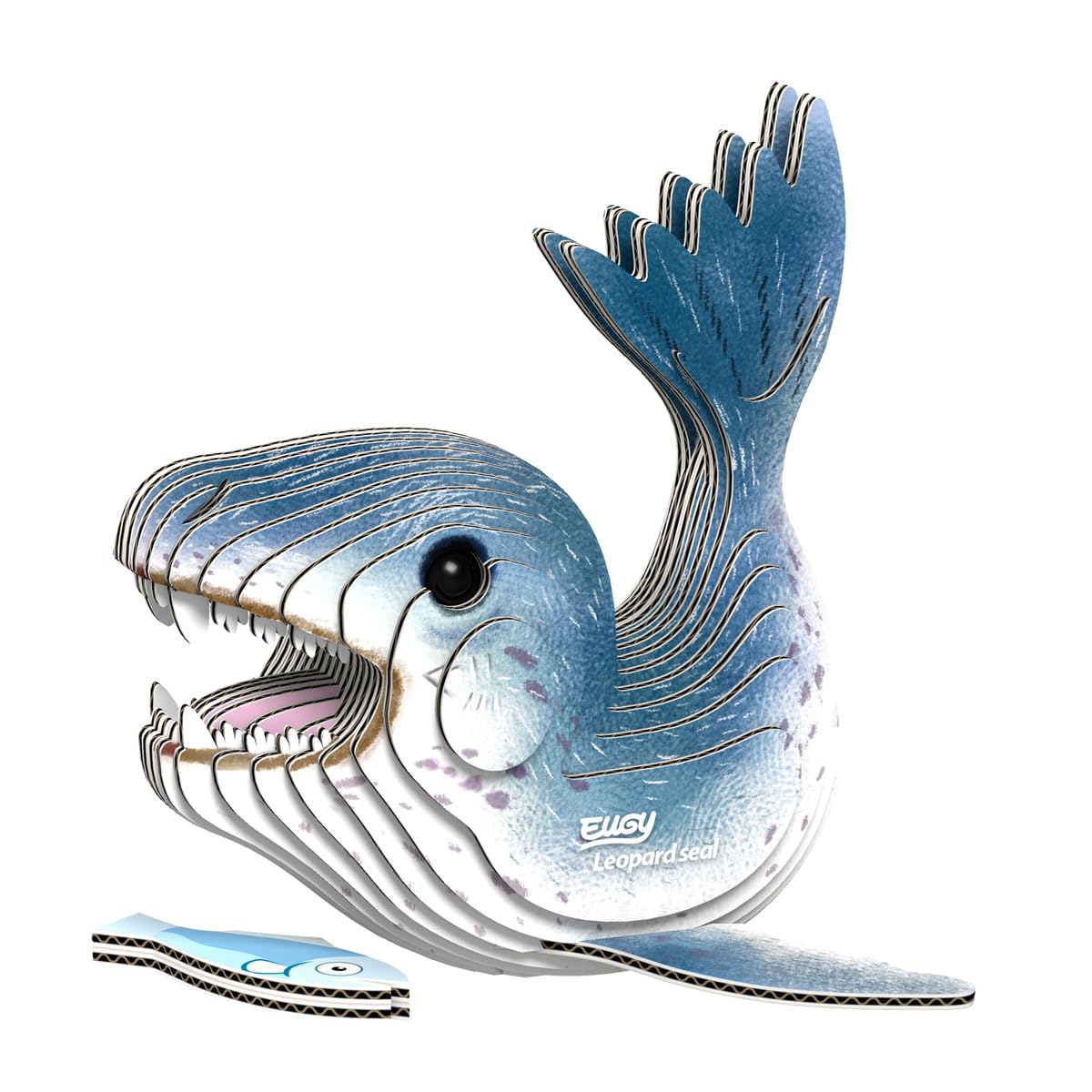 Eugy Leopard Seal 3D Puzzle - 22 Piece Eco-Friendly Educational Toy Puzzle for Boys, Girls & Kids Ages 6+