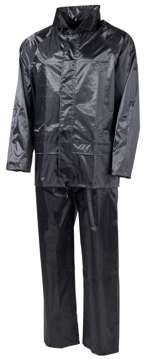 MFH Men's 2-Piece Rain Suit Black size 3XL